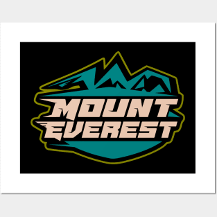 Mount Everest badge emblem Posters and Art